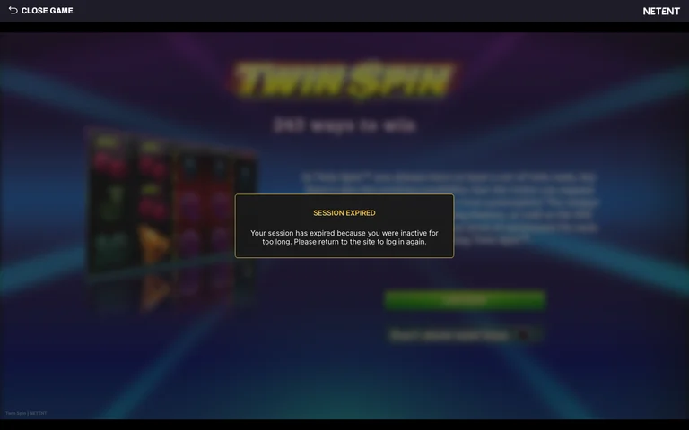 Twin Spin winning spin