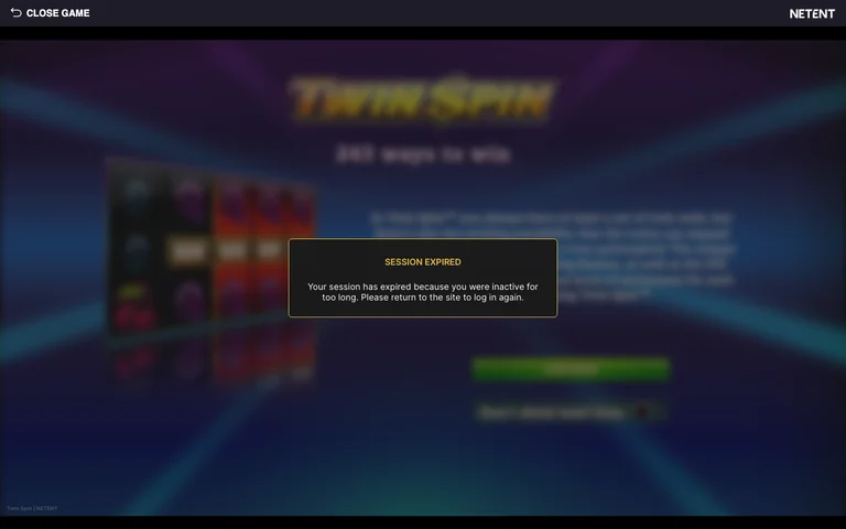 Twin Spin winning spin