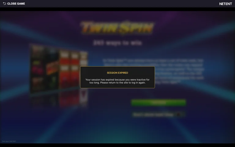 Twin Spin winning spin